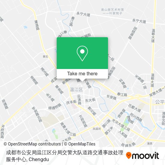 成都市公安局温江区分局交警大队道路交通事故处理服务中心 map
