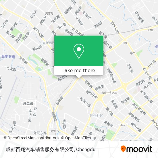 成都百翔汽车销售服务有限公司 map