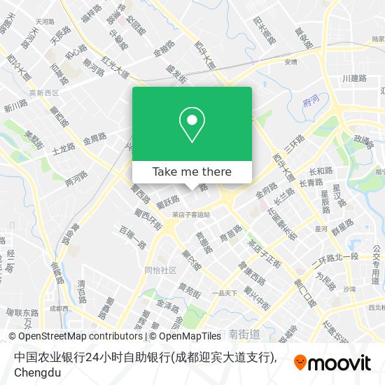 中国农业银行24小时自助银行(成都迎宾大道支行) map