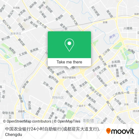 中国农业银行24小时自助银行(成都迎宾大道支行) map
