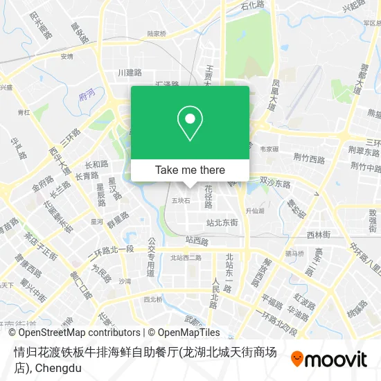 情归花渡铁板牛排海鲜自助餐厅(龙湖北城天街商场店) map