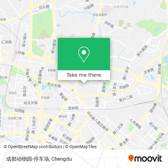 成都动物园-停车场 map