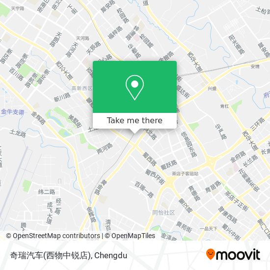 奇瑞汽车(西物中锐店) map