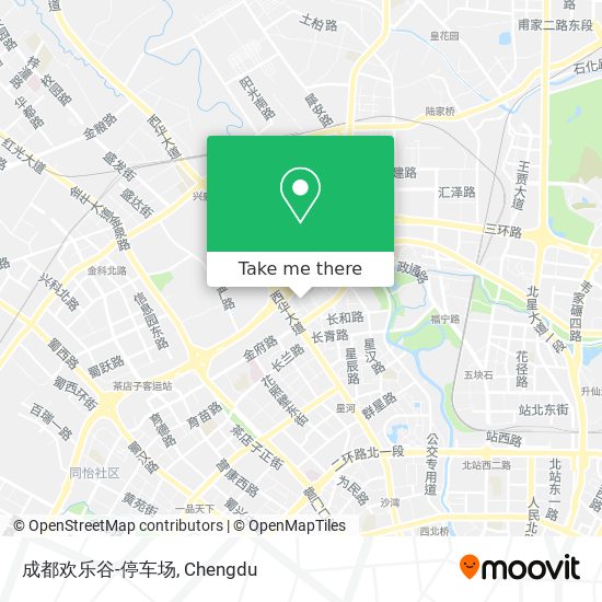 成都欢乐谷-停车场 map