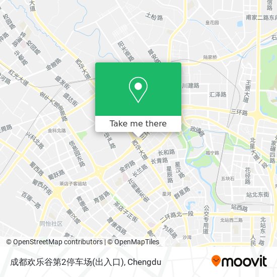 成都欢乐谷第2停车场(出入口) map