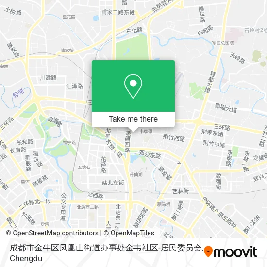 成都市金牛区凤凰山街道办事处金韦社区-居民委员会 map