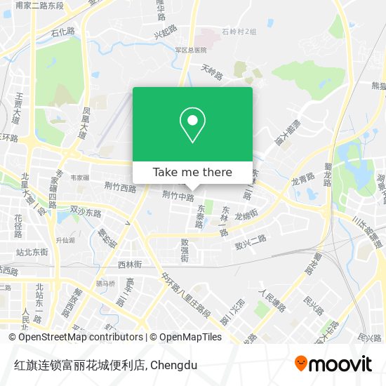红旗连锁富丽花城便利店 map