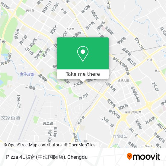 Pizza 4U披萨(中海国际店) map