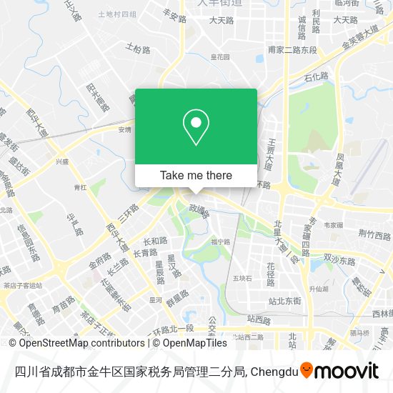 四川省成都市金牛区国家税务局管理二分局 map