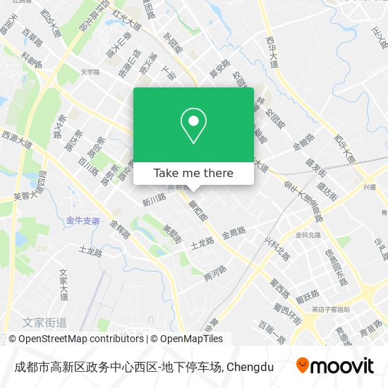 成都市高新区政务中心西区-地下停车场 map