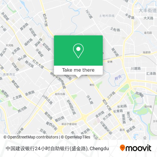 中国建设银行24小时自助银行(盛金路) map