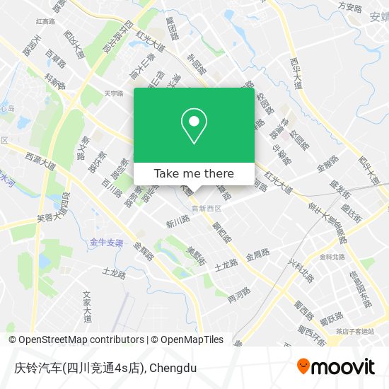 庆铃汽车(四川竞通4s店) map