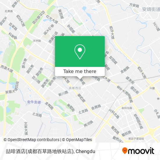 喆啡酒店(成都百草路地铁站店) map
