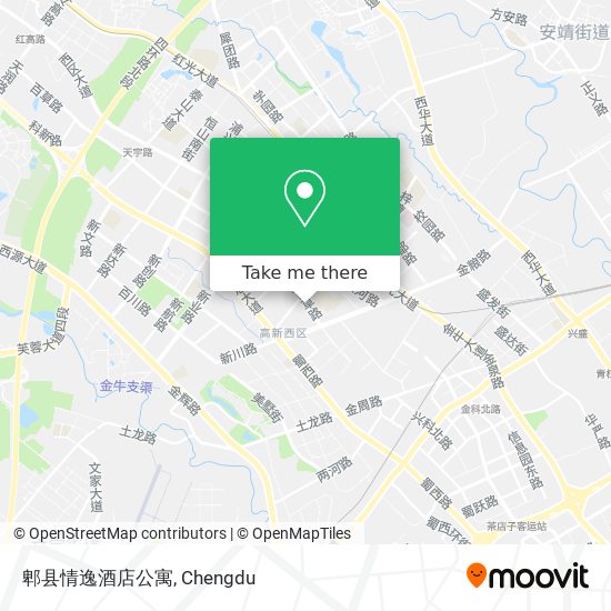 郫县情逸酒店公寓 map