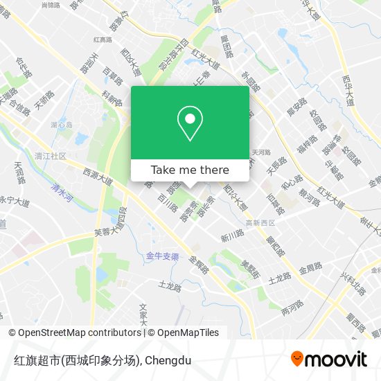 红旗超市(西城印象分场) map