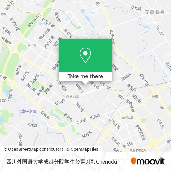 四川外国语大学成都分院学生公寓9幢 map
