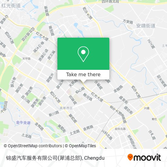 锦盛汽车服务有限公司(犀浦总部) map