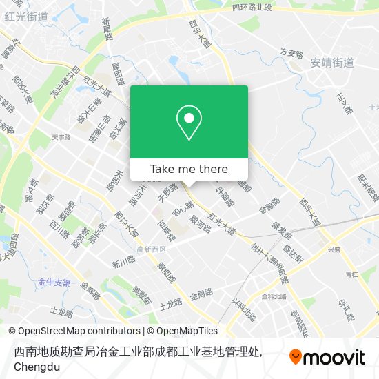 西南地质勘查局冶金工业部成都工业基地管理处 map