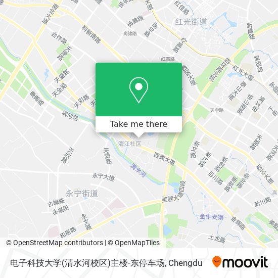 电子科技大学(清水河校区)主楼-东停车场 map
