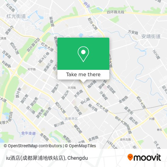 iu酒店(成都犀浦地铁站店) map