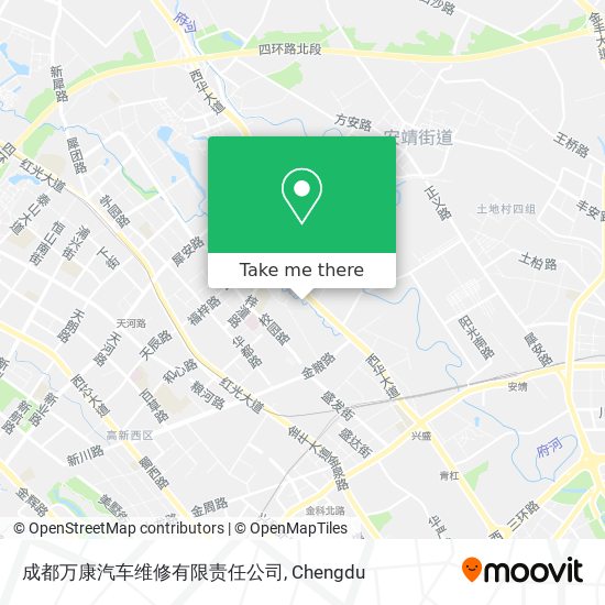 成都万康汽车维修有限责任公司 map