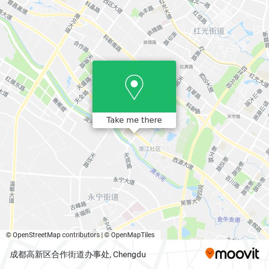 成都高新区合作街道办事处 map