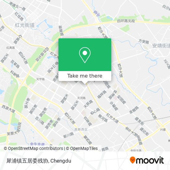 犀浦镇五居委残协 map