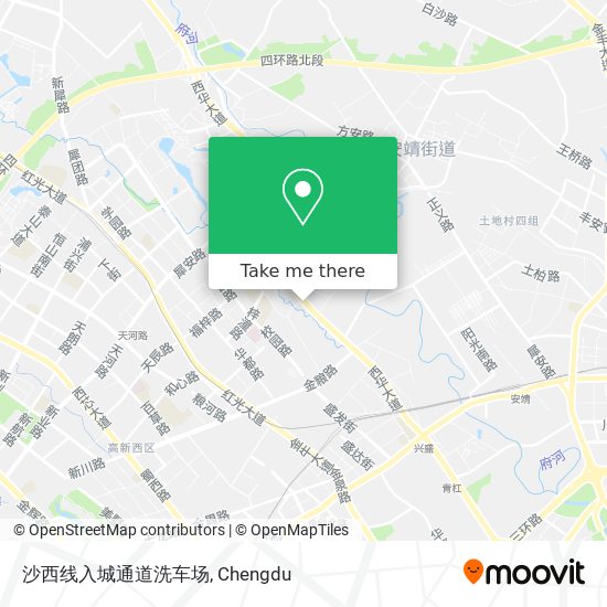沙西线入城通道洗车场 map