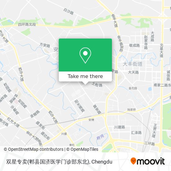 双星专卖(郫县国济医学门诊部东北) map