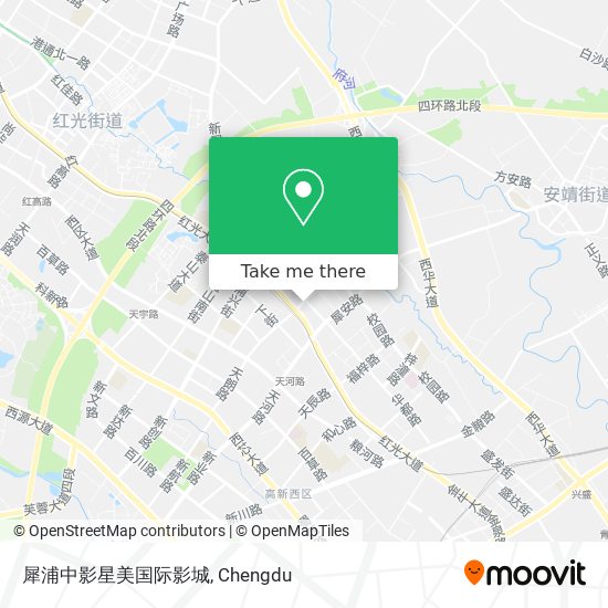 犀浦中影星美国际影城 map
