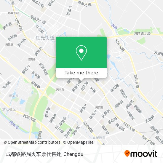 成都铁路局火车票代售处 map