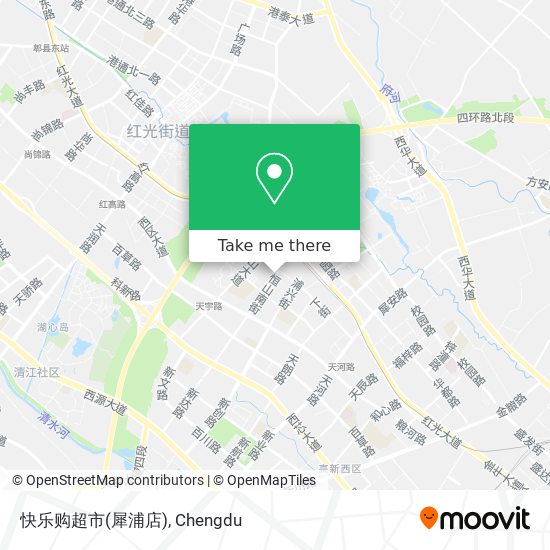 快乐购超市(犀浦店) map