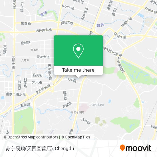 苏宁易购(天回直营店) map