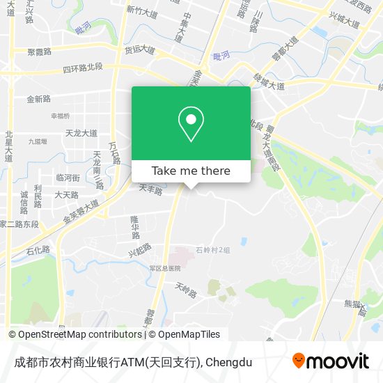 成都市农村商业银行ATM(天回支行) map