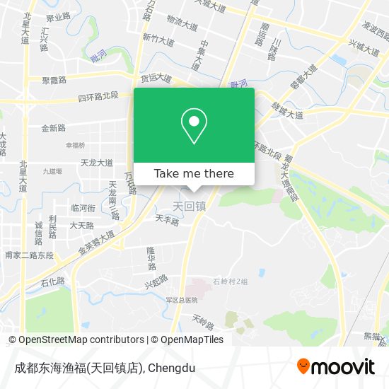 成都东海渔福(天回镇店) map