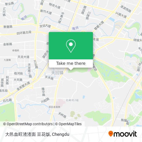 大邑血旺渣渣面 豆花饭 map