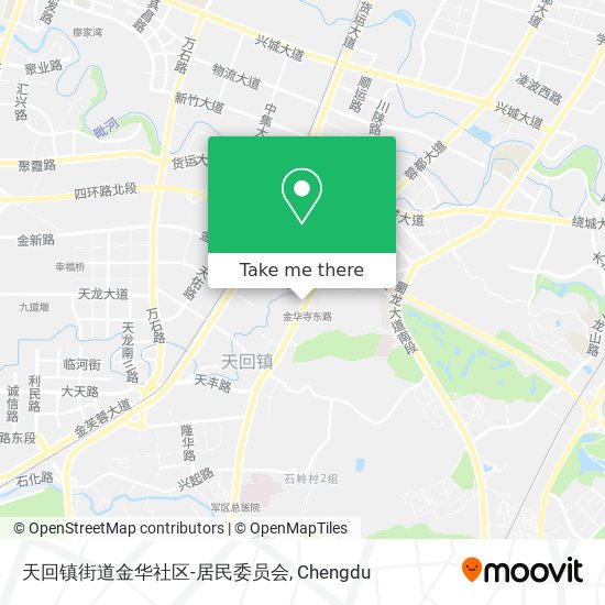 天回镇街道金华社区-居民委员会 map