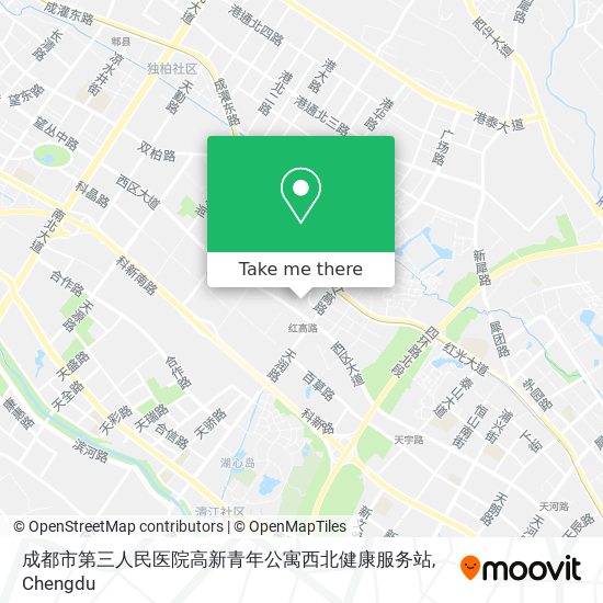 成都市第三人民医院高新青年公寓西北健康服务站 map