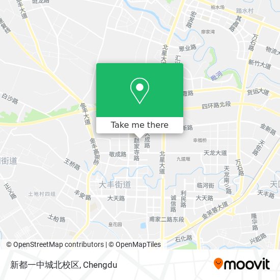 新都一中城北校区 map