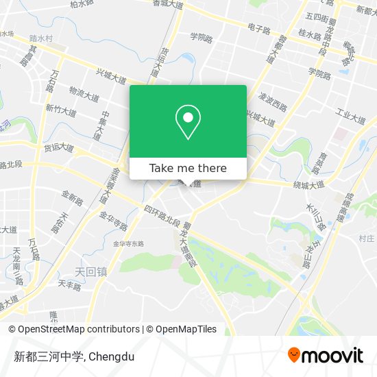 新都三河中学 map