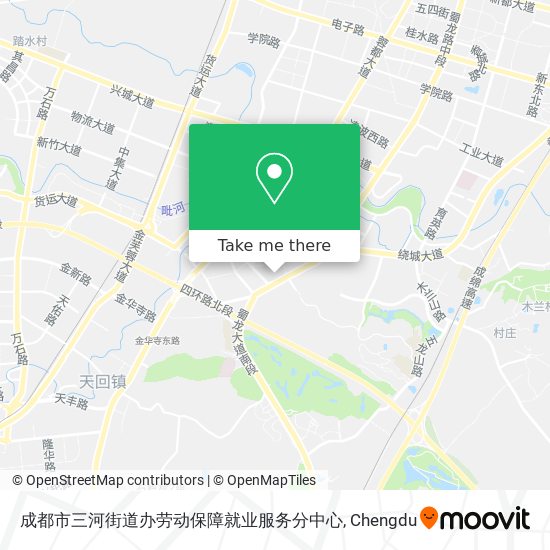 成都市三河街道办劳动保障就业服务分中心 map