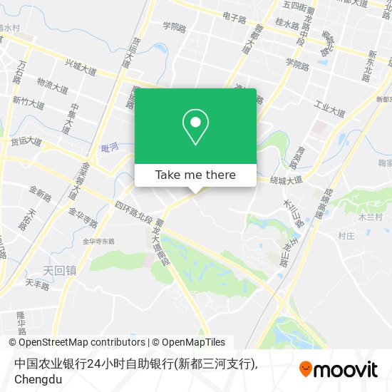 中国农业银行24小时自助银行(新都三河支行) map