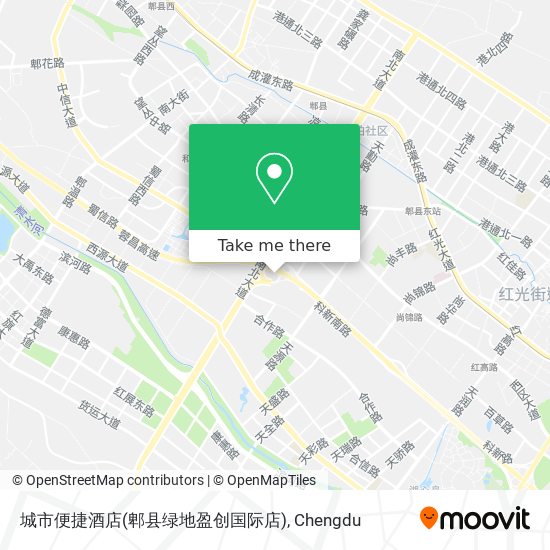 城市便捷酒店(郫县绿地盈创国际店) map