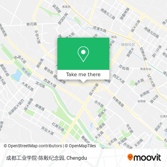 成都工业学院-陈毅纪念园 map