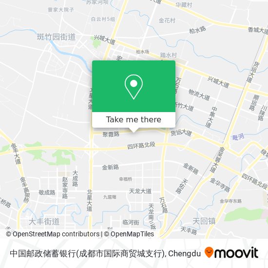 中国邮政储蓄银行(成都市国际商贸城支行) map