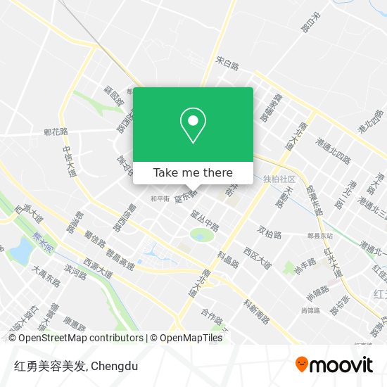 红勇美容美发 map