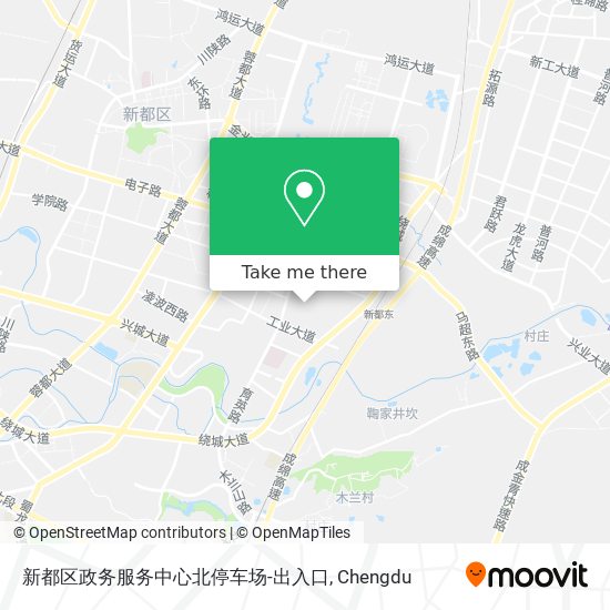 新都区政务服务中心北停车场-出入口 map