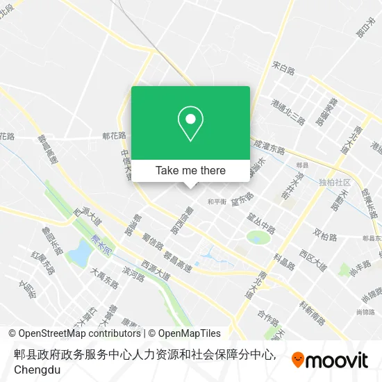 郫县政府政务服务中心人力资源和社会保障分中心 map