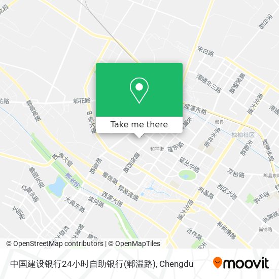 中国建设银行24小时自助银行(郫温路) map