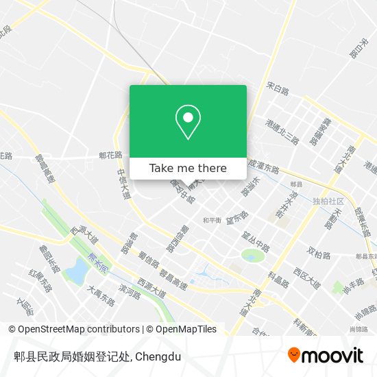 郫县民政局婚姻登记处 map